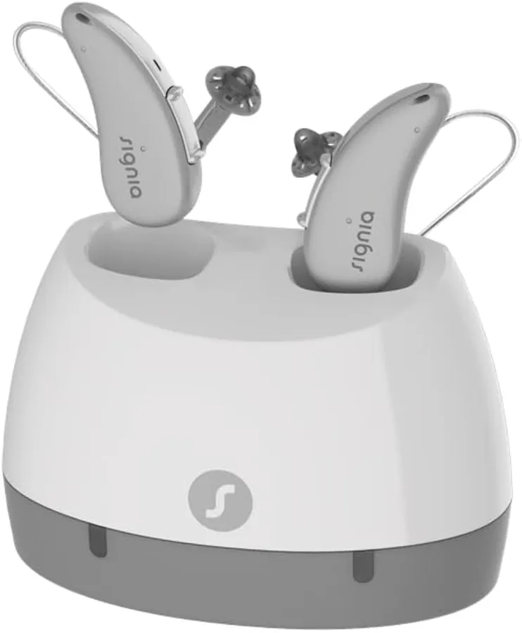 Signia rechargeable hearing aids with charger