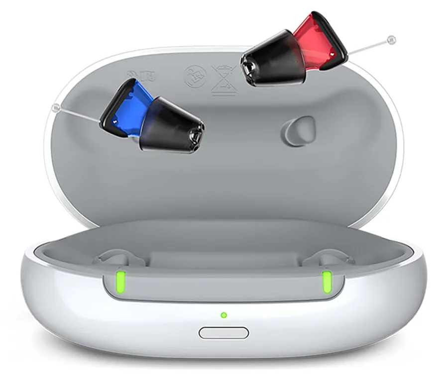 Signia Silk Charge&Go IX invisible CIC hearing aids with charging case